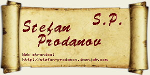 Stefan Prodanov vizit kartica